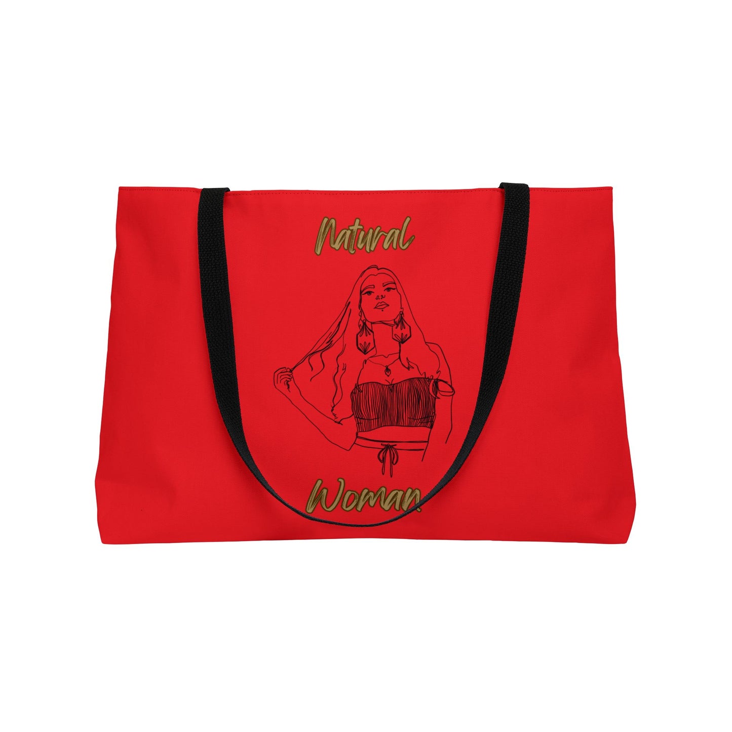 Natural Woman Thinking (BL) Weekender Tote Bag RED