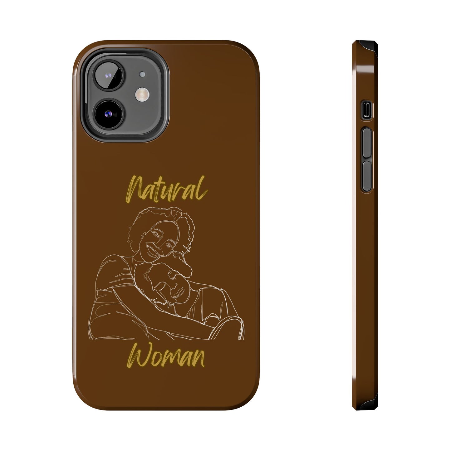 Natural Woman Loving Embrace (WL)Tough Phone Cases BROWN