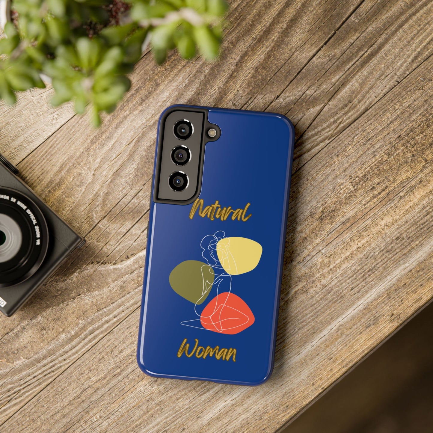 Natural Woman Colorful Pose (WL)Tough Phone Cases DARK BLUE