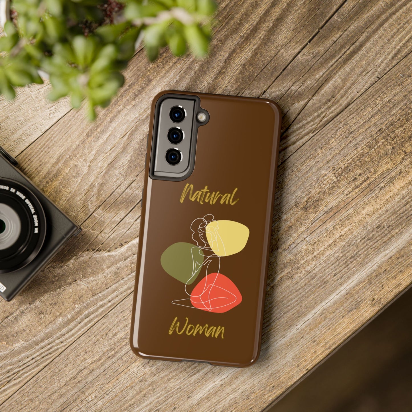 Natural Woman Colorful Pose (WL)Tough Phone Cases BROWN