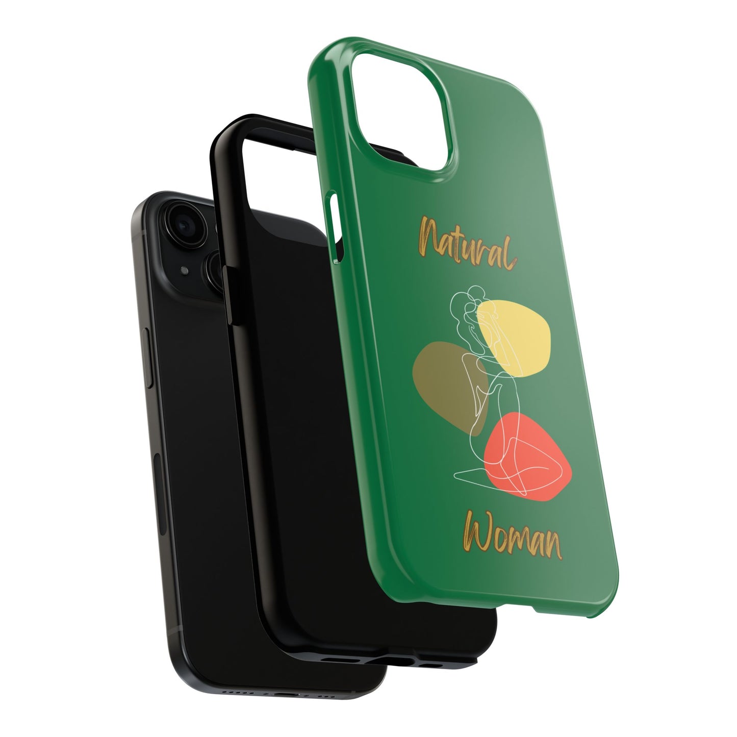 Natural Woman Colorful Pose (WL)Tough Phone Cases DARK GREEN