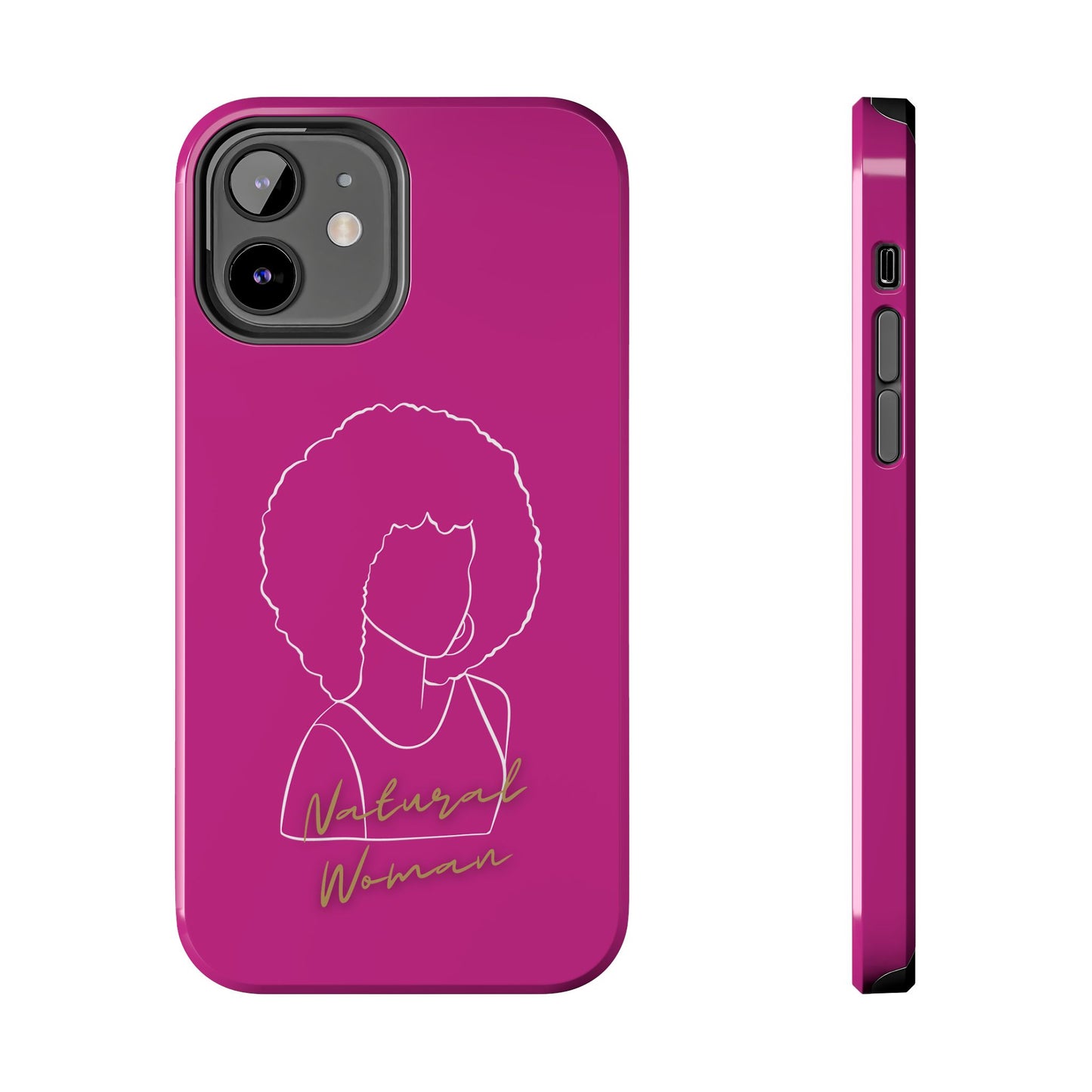 Natural Woman Afro (WL)Tough Phone Cases PINK