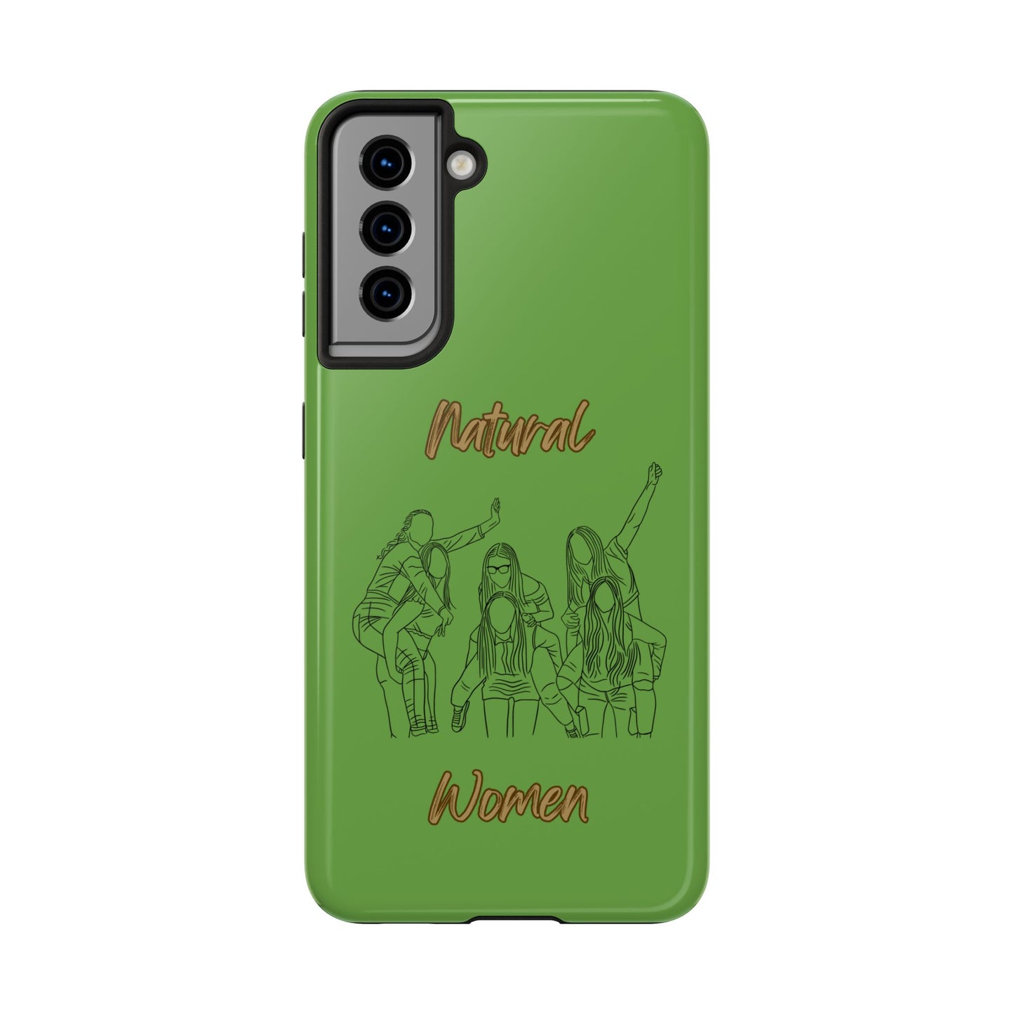 Natural Woman Piggy Back (BL)Tough Phone Cases GREEN