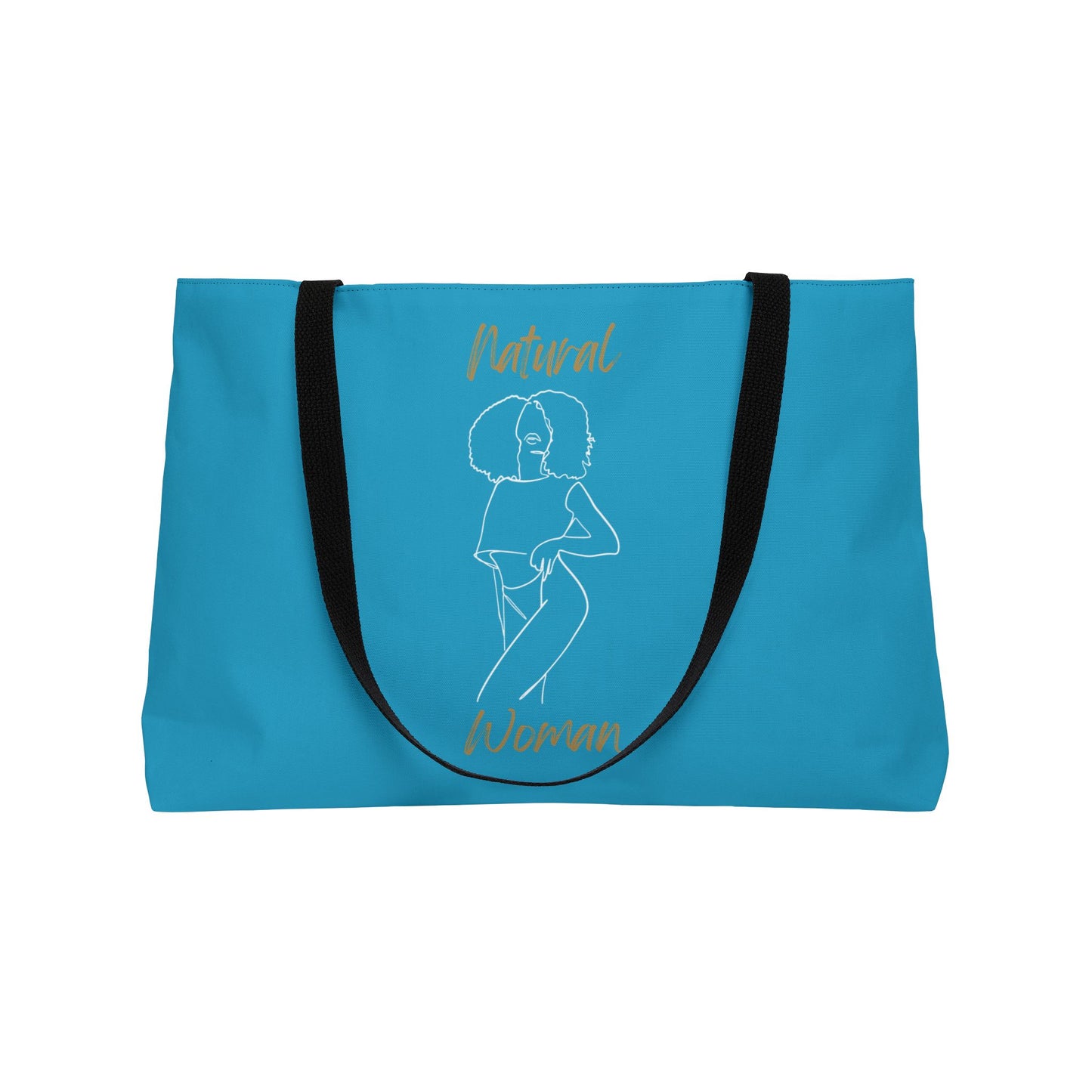 Natural Woman Pose (BL) Weekender Tote Bag TURQUOISE