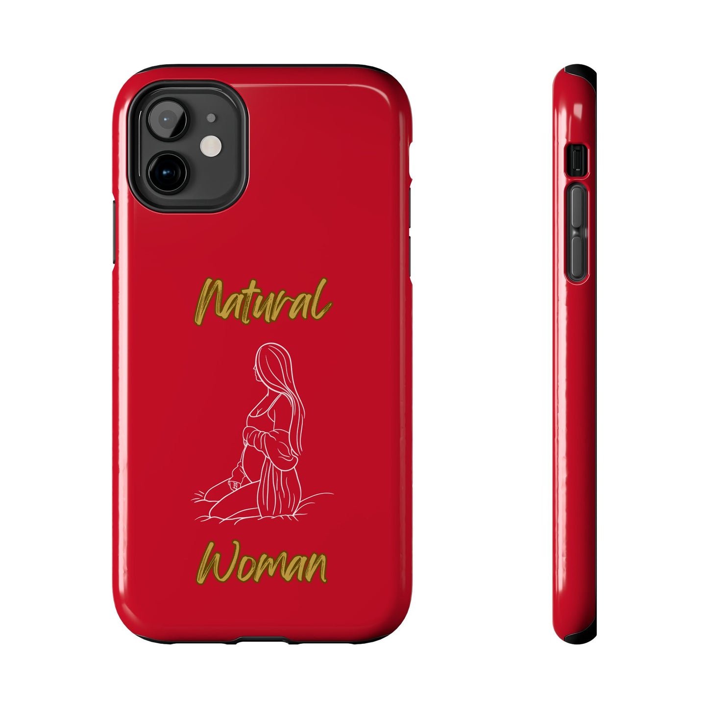 Natural Woman Expecting (WL)Tough Phone Cases DARK RED