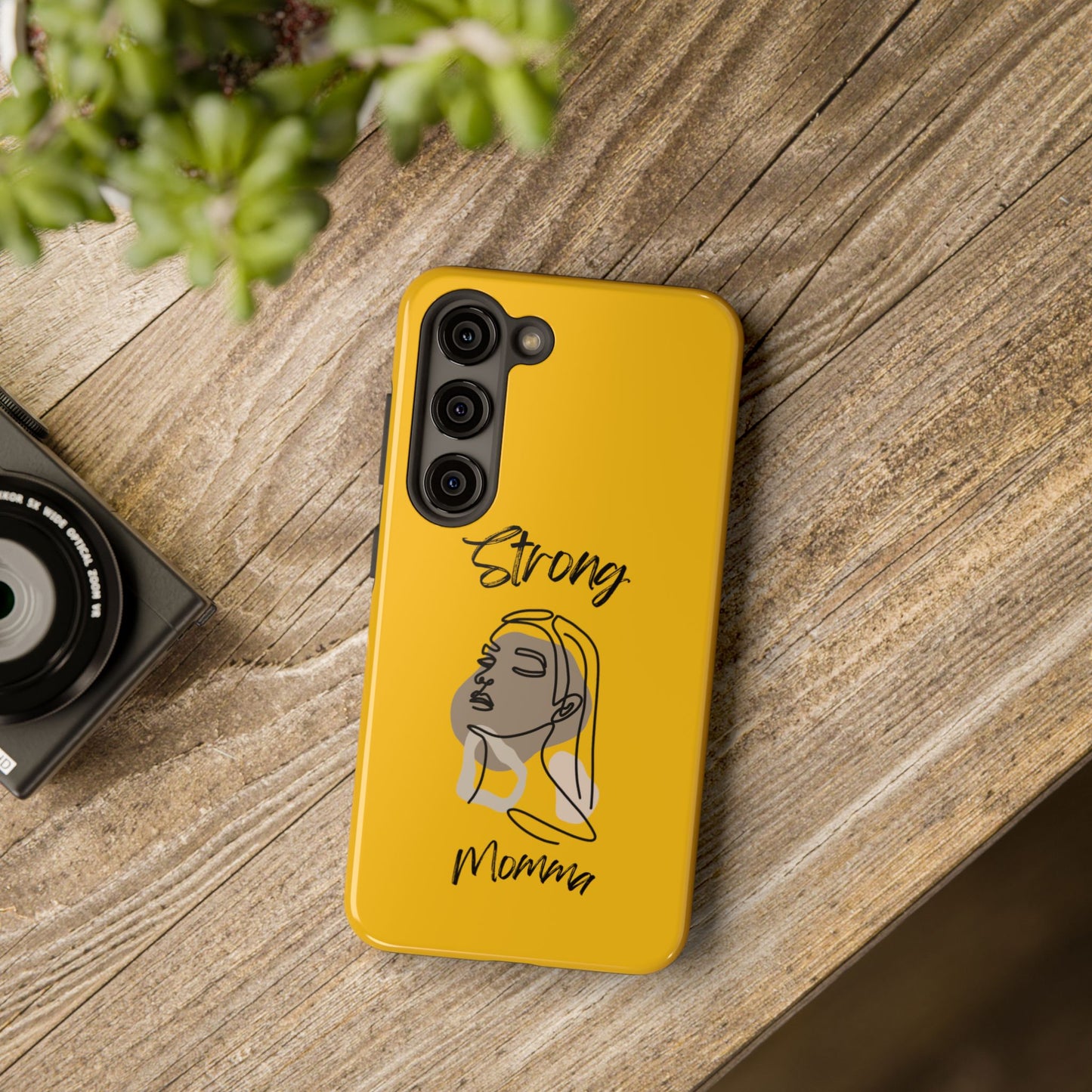 STRONG MOMMA Samsung Galaxy Tough Phone Cases (BL) Yellow