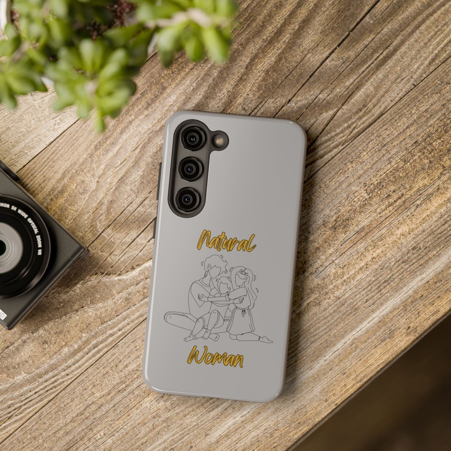 Natural Woman Bear Hugs (BL) Tough Phone Cases LIGHT GREY