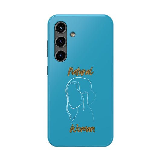 Natural Woman Hanging Hair (WL) Tough Phone Cases TURQUOISE