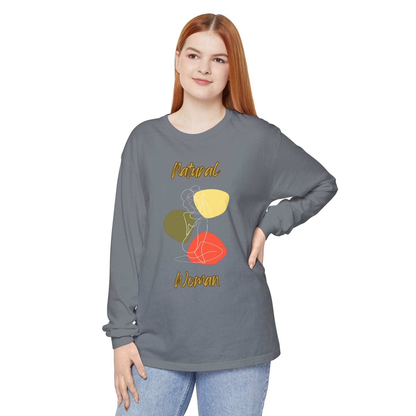 Natural Woman Colorful Pose (WL) Long Sleeve T-Shirt