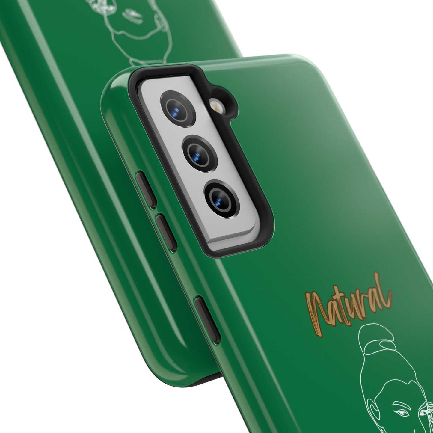 Natural Woman Sassy Bun (WL) Tough Phone Cases DARK GREEN