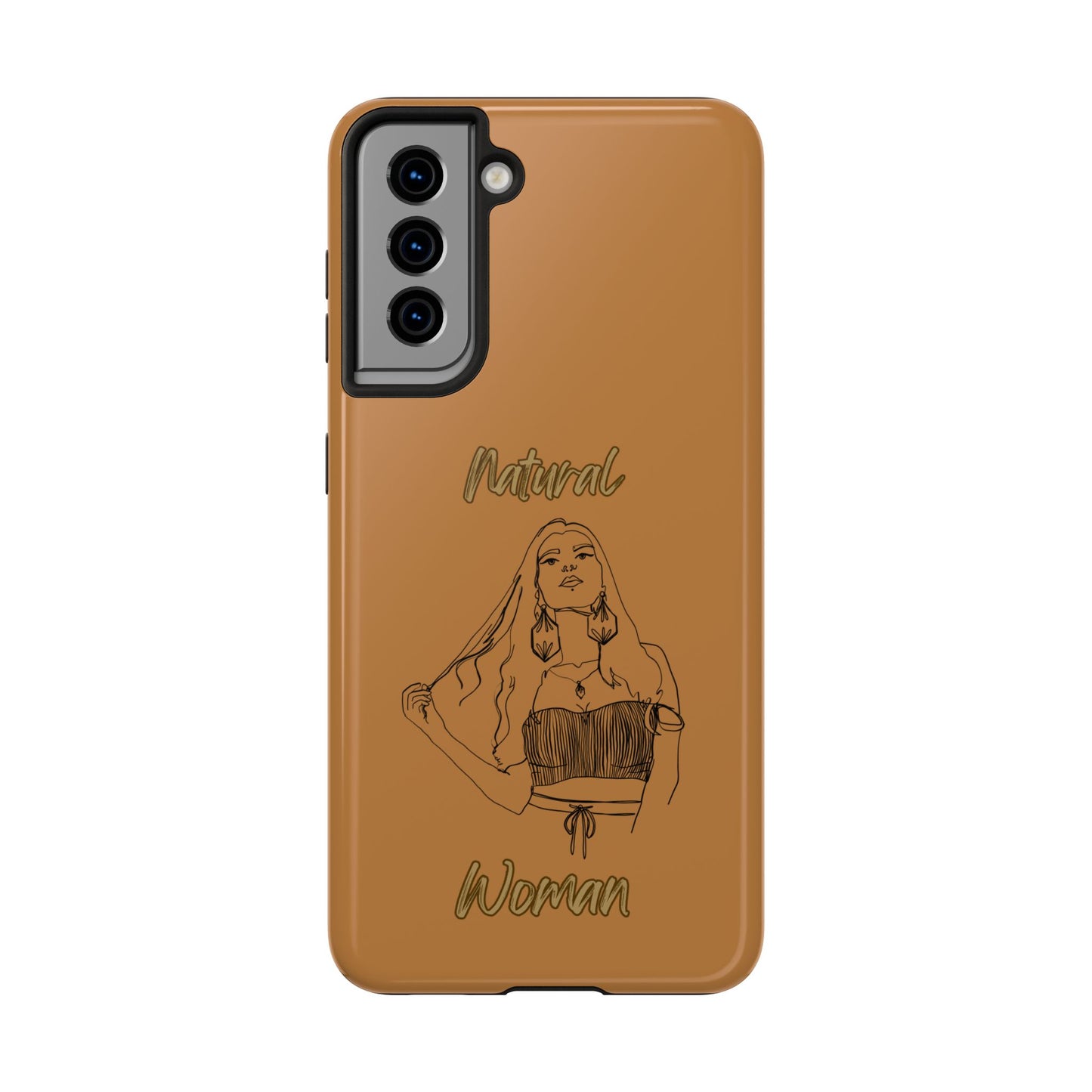 Natural Woman Thinking (BL)Tough Phone Cases LIGHT BROWN