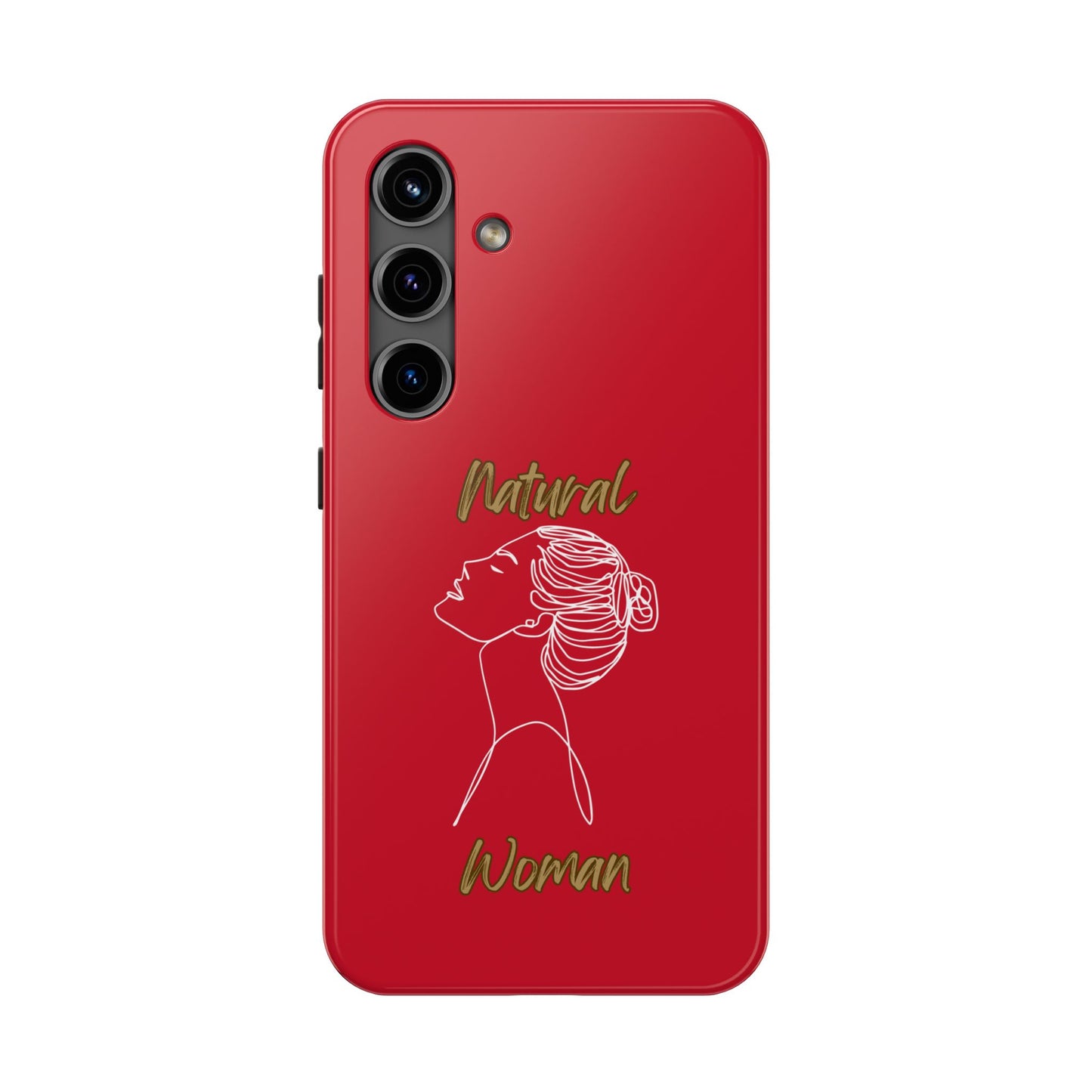 Natural Woman Wet Bun (WL) Tough Phone Cases DARK RED