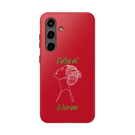 Natural Woman Wet Bun (WL) Tough Phone Cases DARK RED