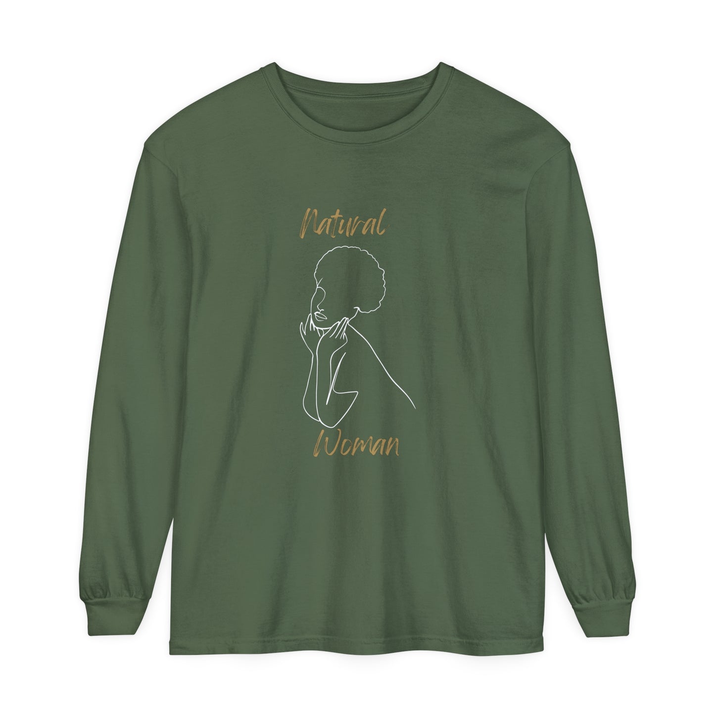 Natural Woman Cute Afro (WL) Long Sleeve T-Shirt