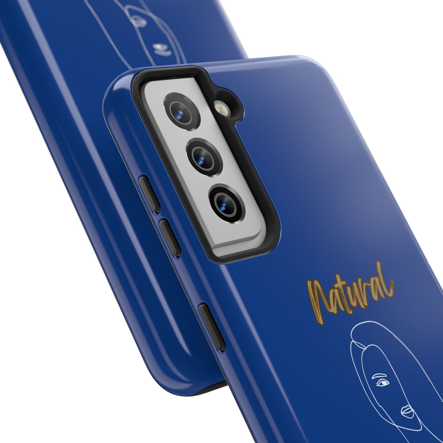Natural Woman Covered Eye (WL)Tough Phone Cases DARK BLUE