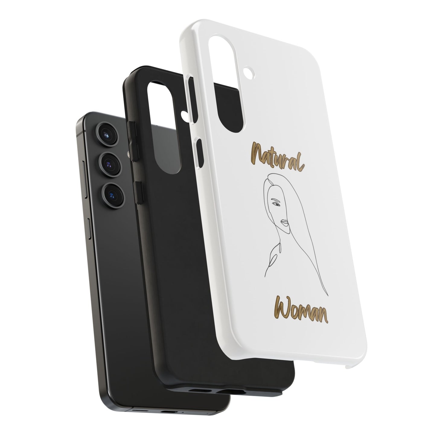 Natural Woman Covered Eye (BL)Tough Phone Cases WHITE