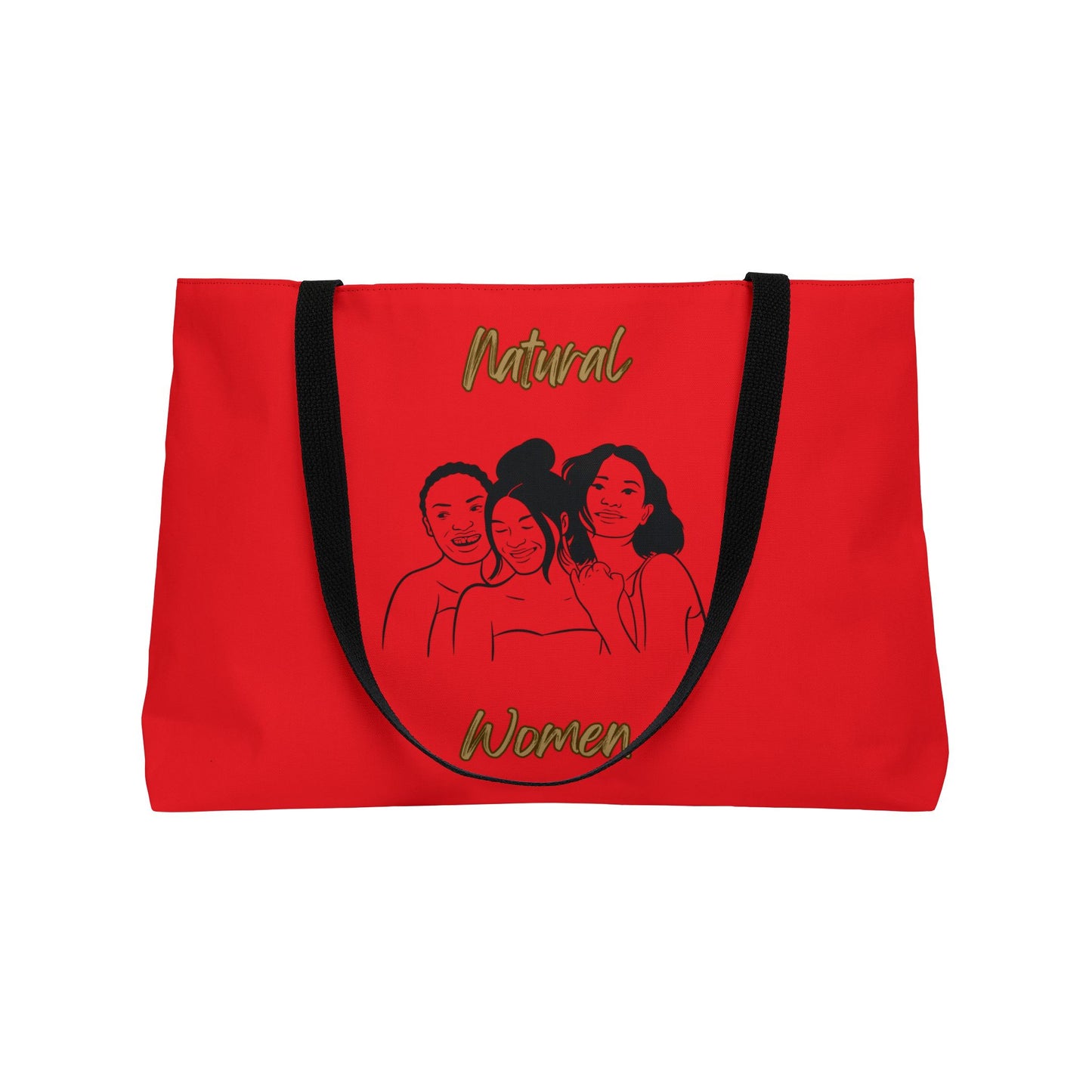 Natural Women Laughing Friends (BL) Weekender Tote Bag RED