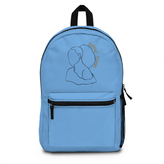 Natural Woman Behind Head Puff (BL) Backpack LIGHT BLUE