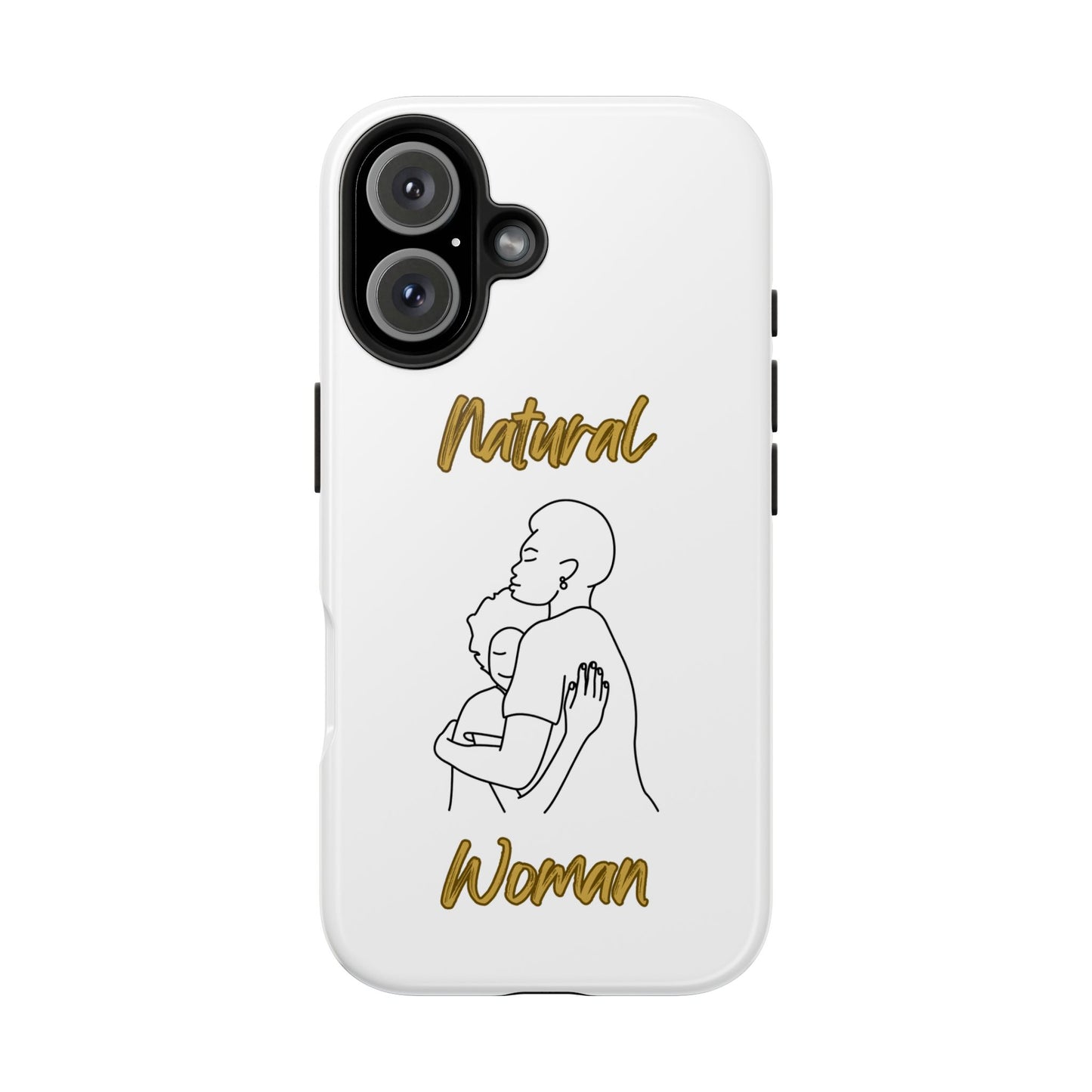 Natural Woman Safe With Momma (BL) Tough Phone Cases WHITE