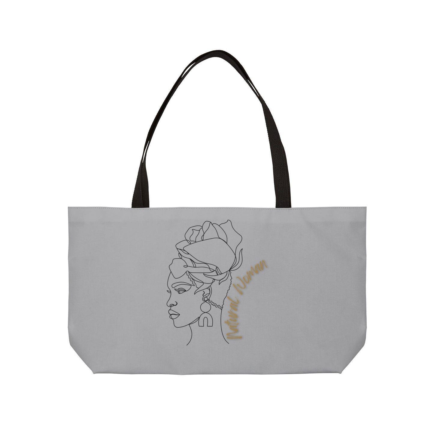Natural Woman Flower Wrap (BL) Weekender Tote Bag LIGHT GREY
