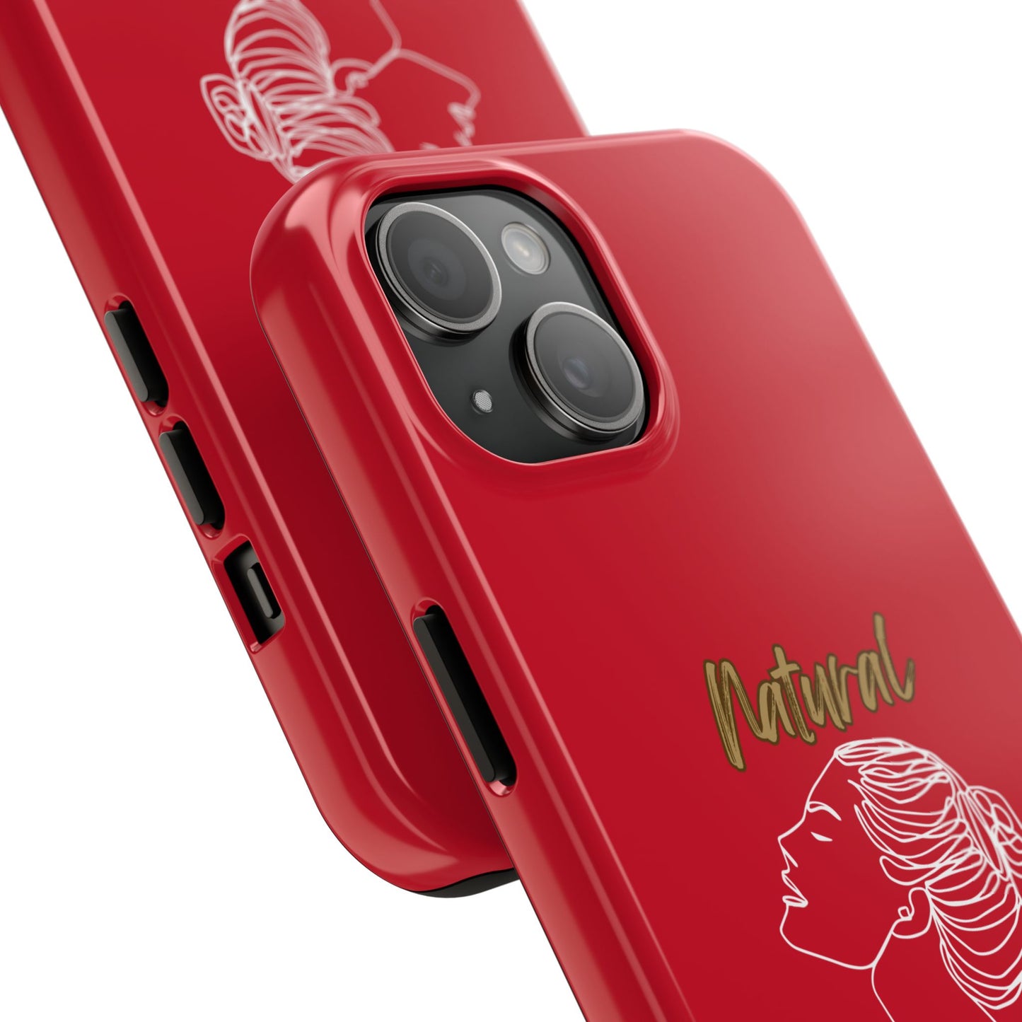 Natural Woman Wet Bun (WL) Tough Phone Cases DARK RED