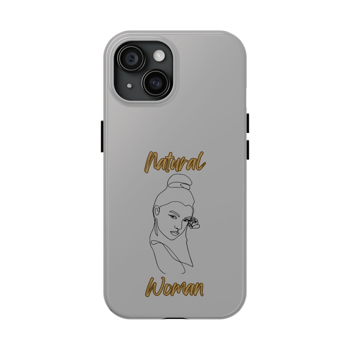 Natural Woman Sassy Bun (BL) Tough Phone Cases LIGHT GREY
