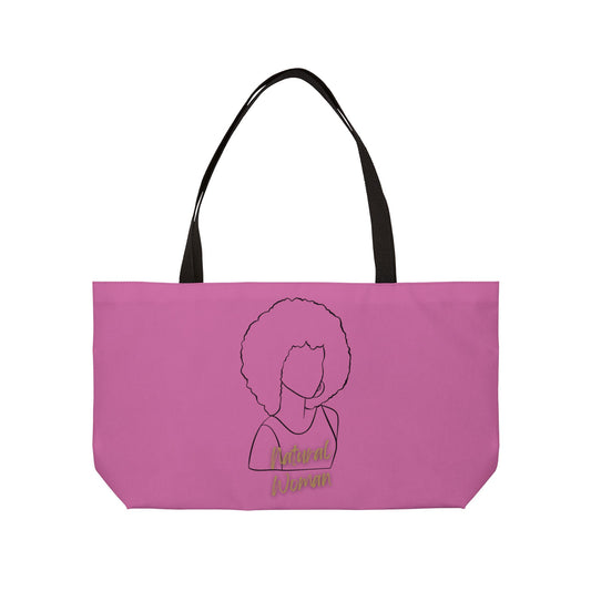 Natural Woman Afro (BL) Weekender Tote Bag LIGHT PINK