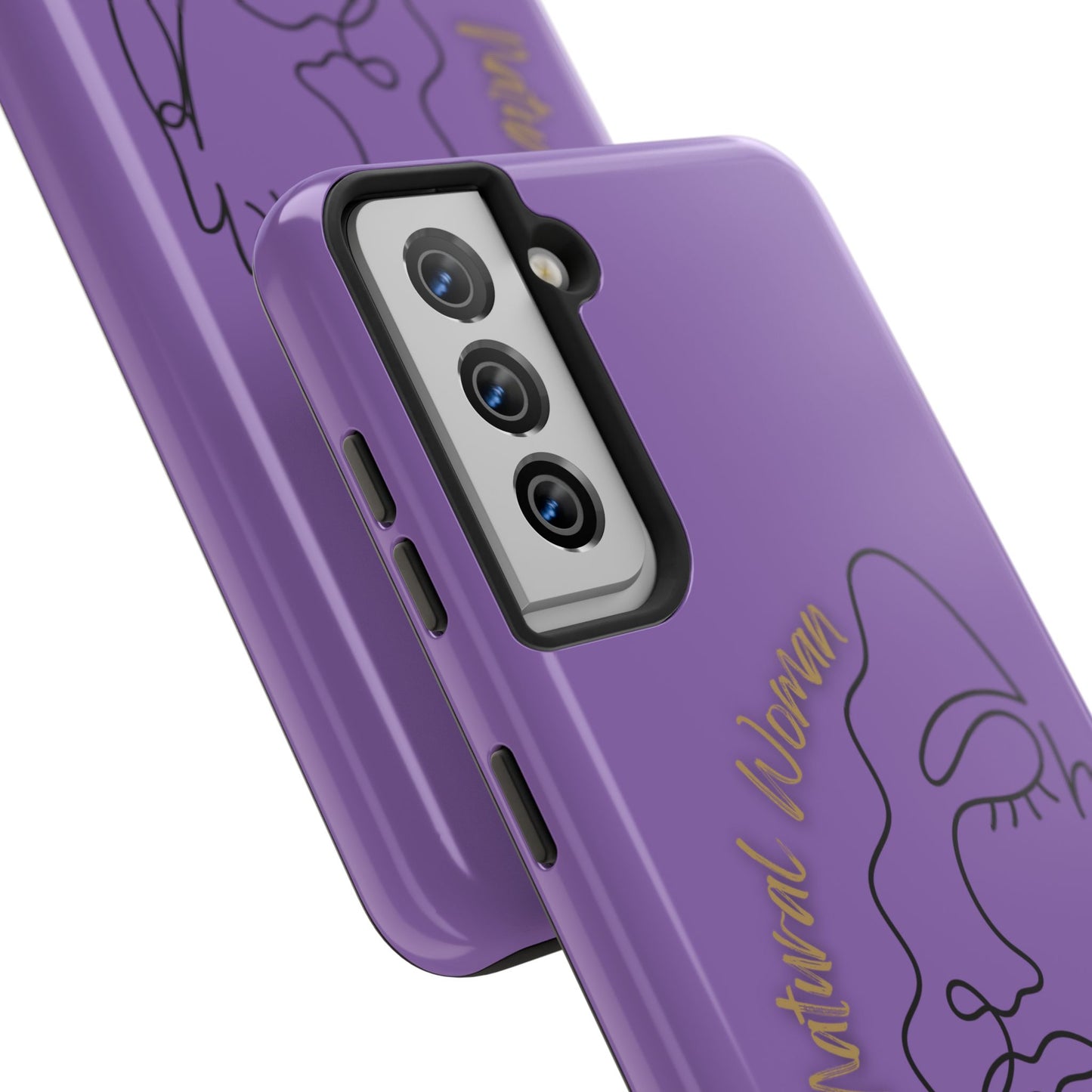 Natural Woman Half Face (BL)Tough Phone Case LIGHT PURPLE
