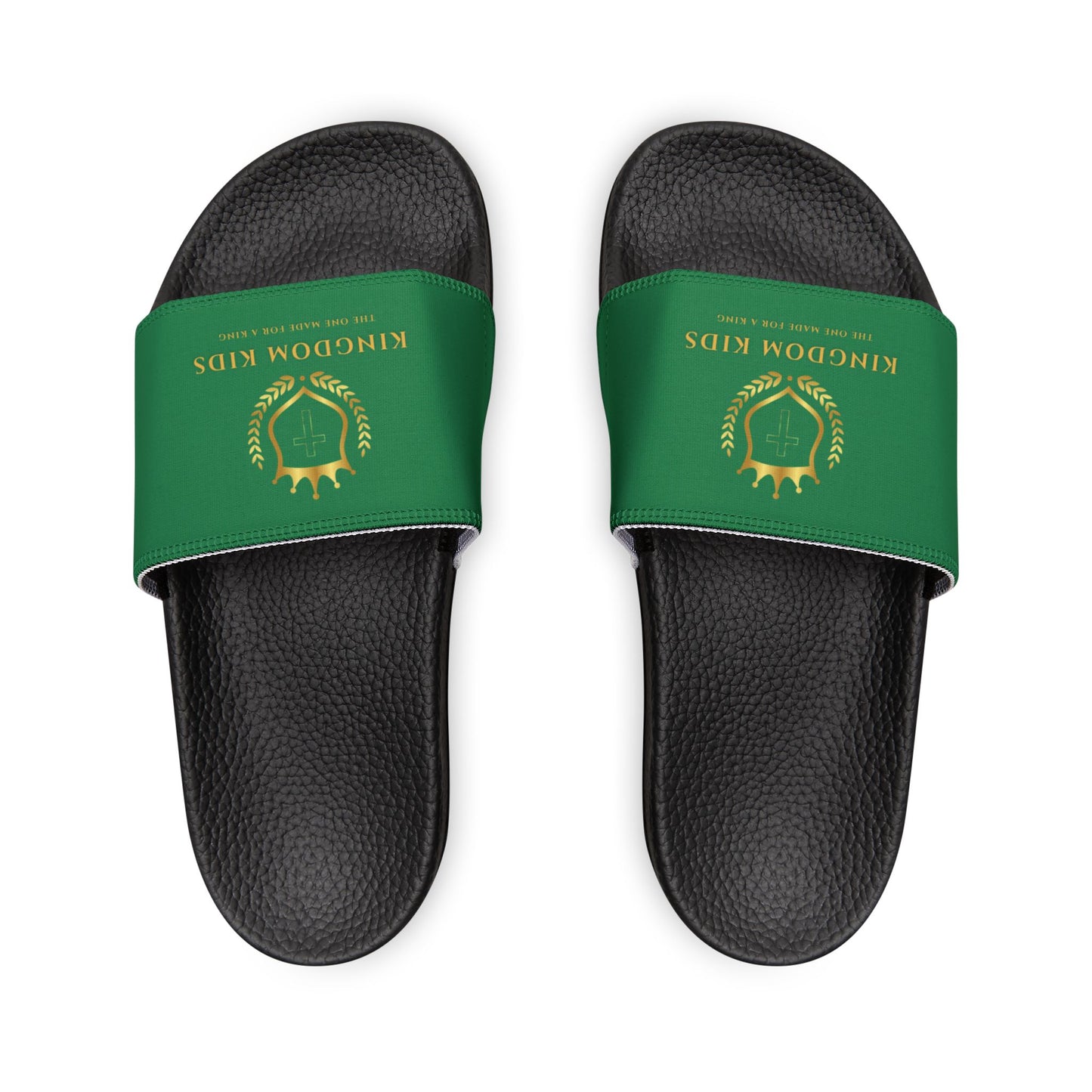 Kingdom Kids Youth Removable-Strap Sandals (Dark Green)
