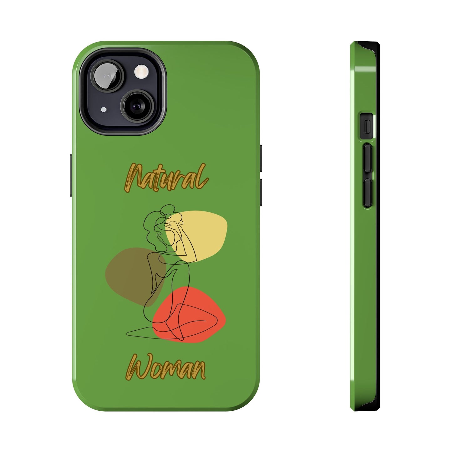Natural Woman Colorful Pose (BL)Tough Phone Cases GREEN
