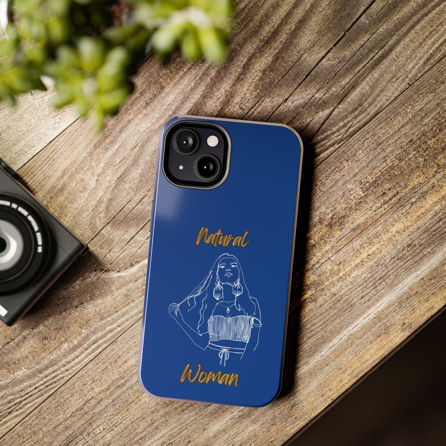 Natural Woman Thinking (WL)Tough Phone Cases DARK BLUE