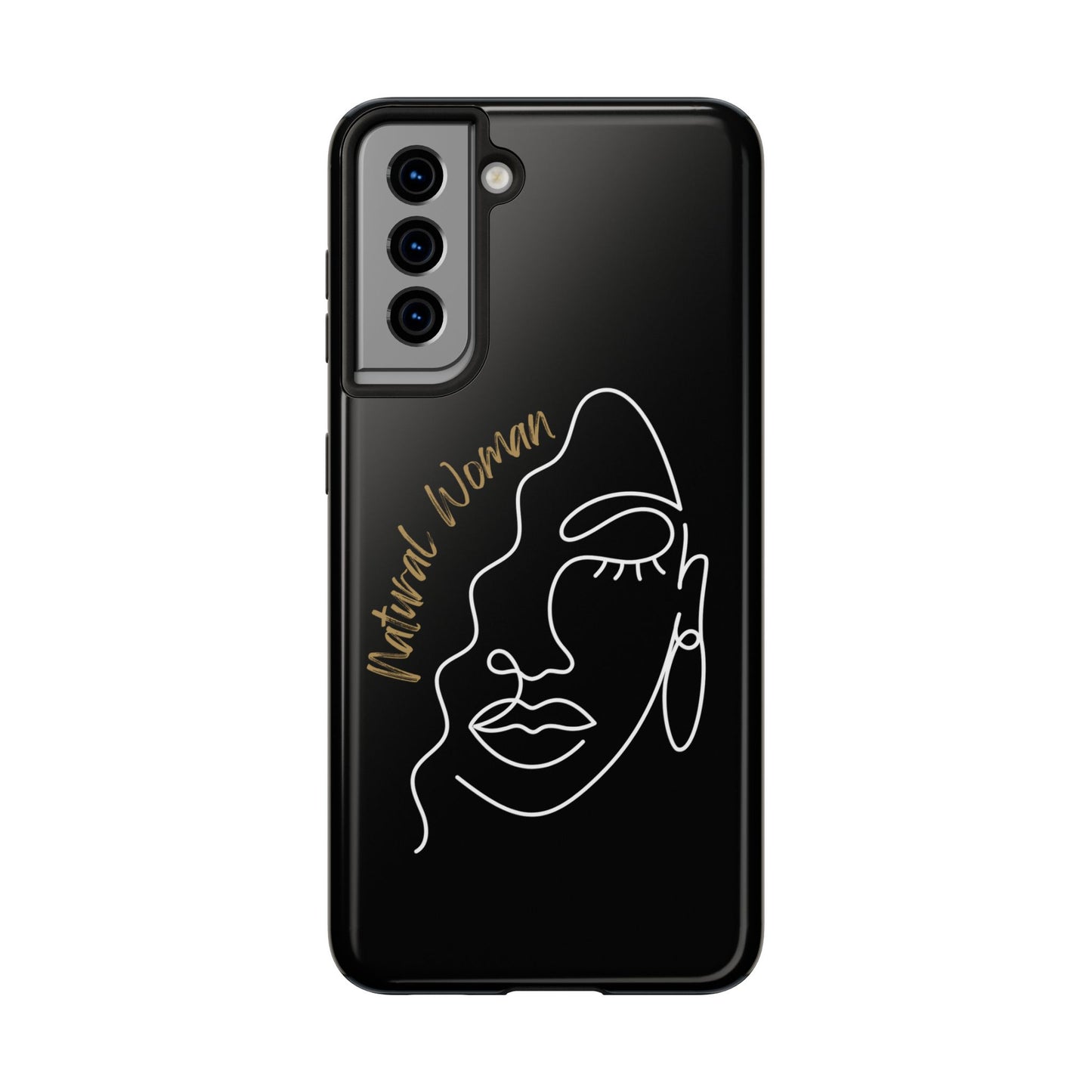 Natural Woman Half Face (WL)Tough Phone Case BLACK
