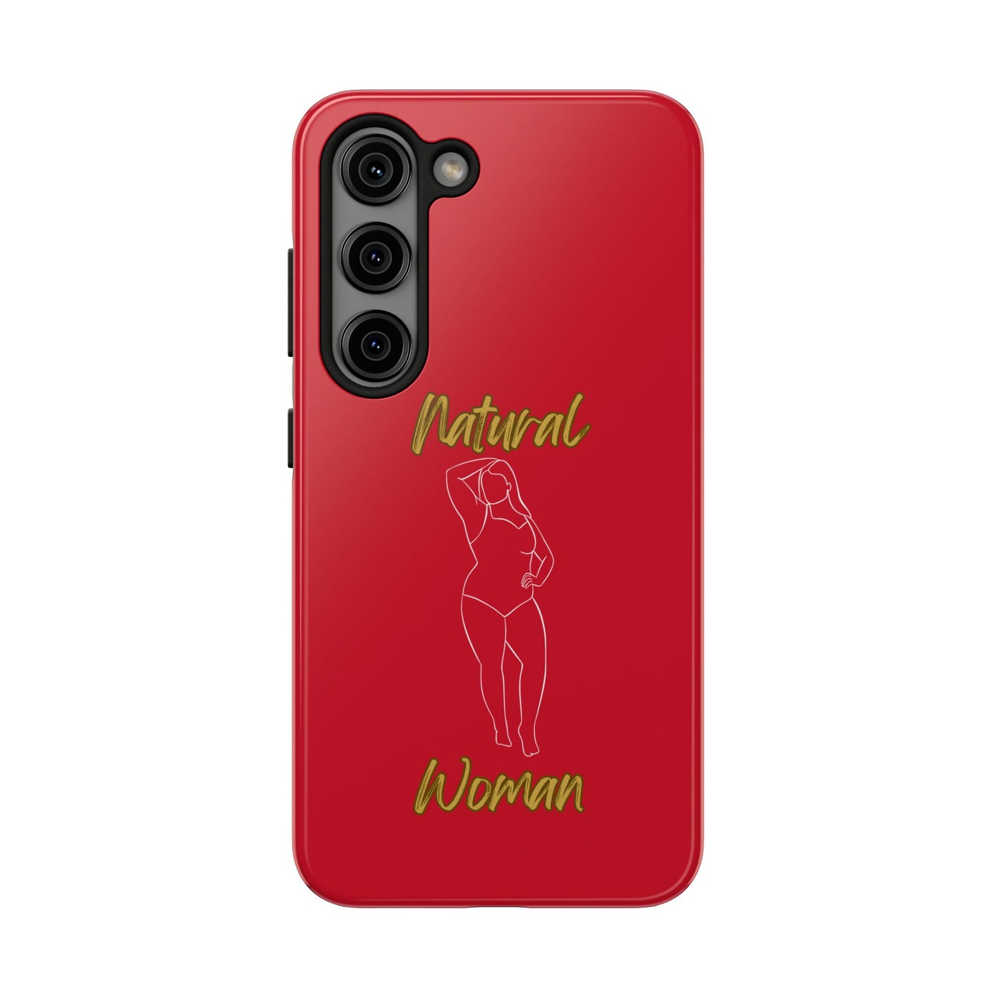 Natural Woman Looking Good (WL)Tough Phone Cases DARK RED