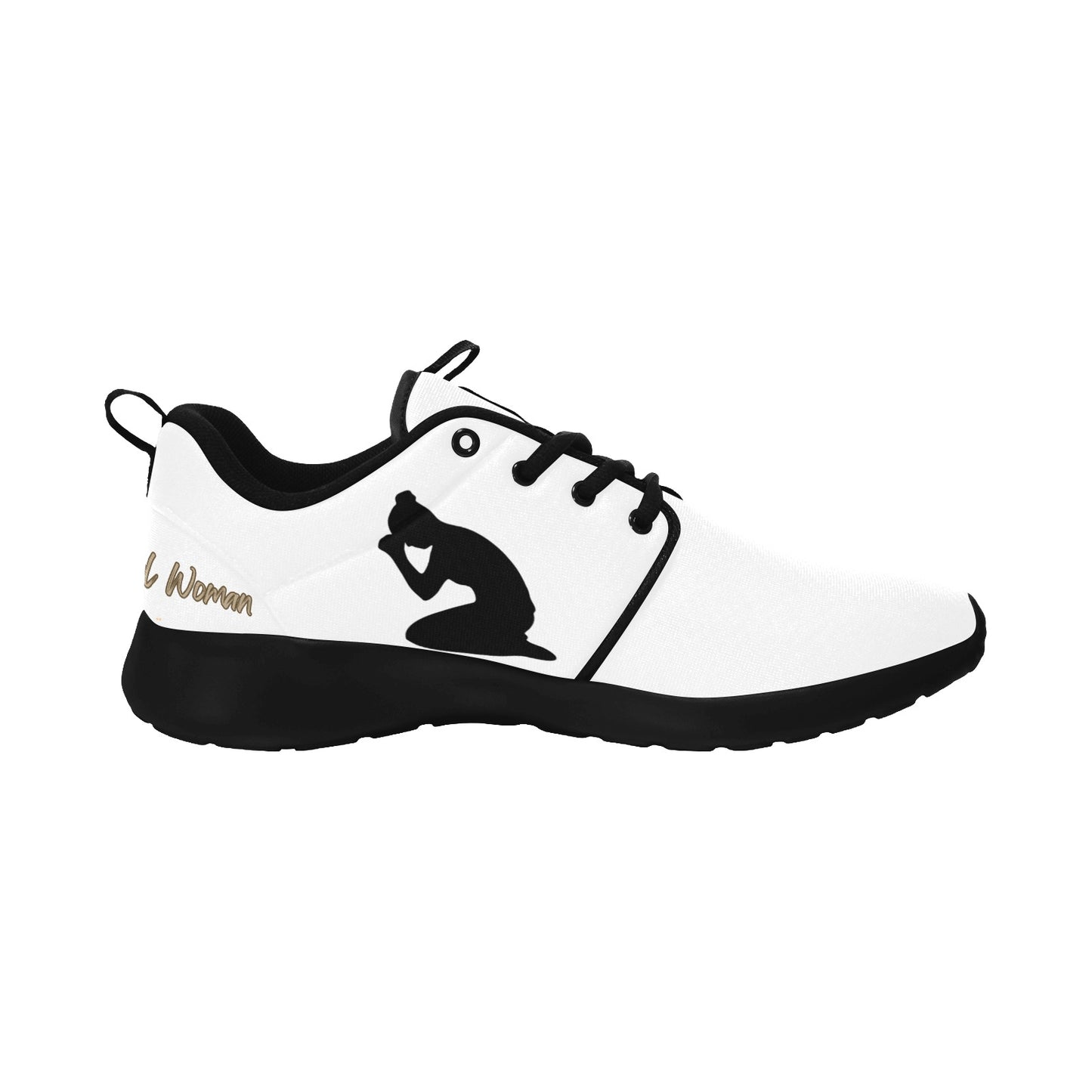Natural Woman PRAY (BL) WHITE w/ Black Sole Sneakers