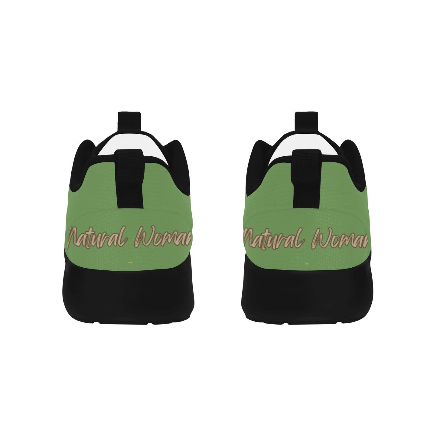 Natural Woman TWIN PUFFS (BL) GREEN w/ Black Sole Sneakers