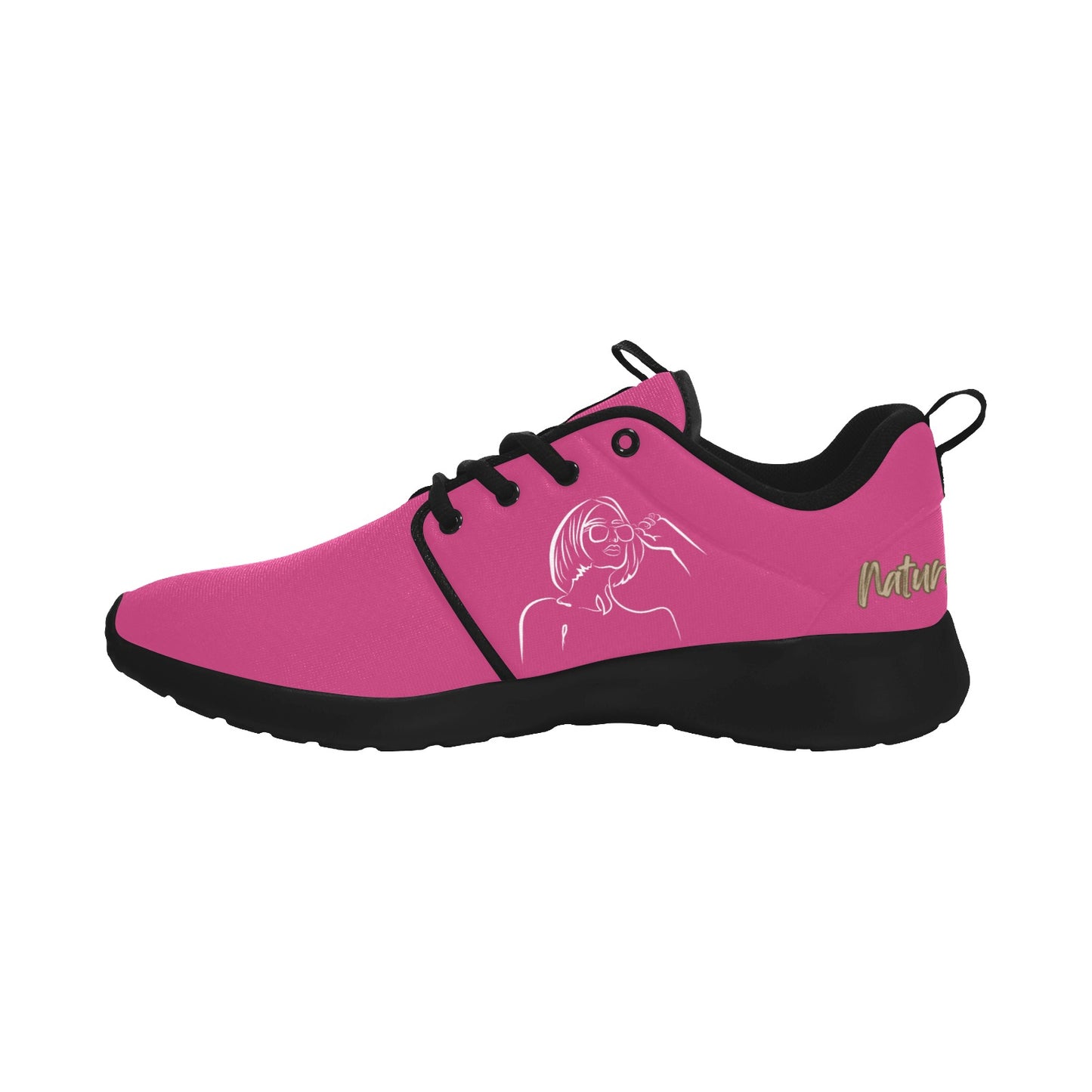 Natural Woman BRIGHT FUTURE (WL) NEON PINK w/ Black Sole Sneakers