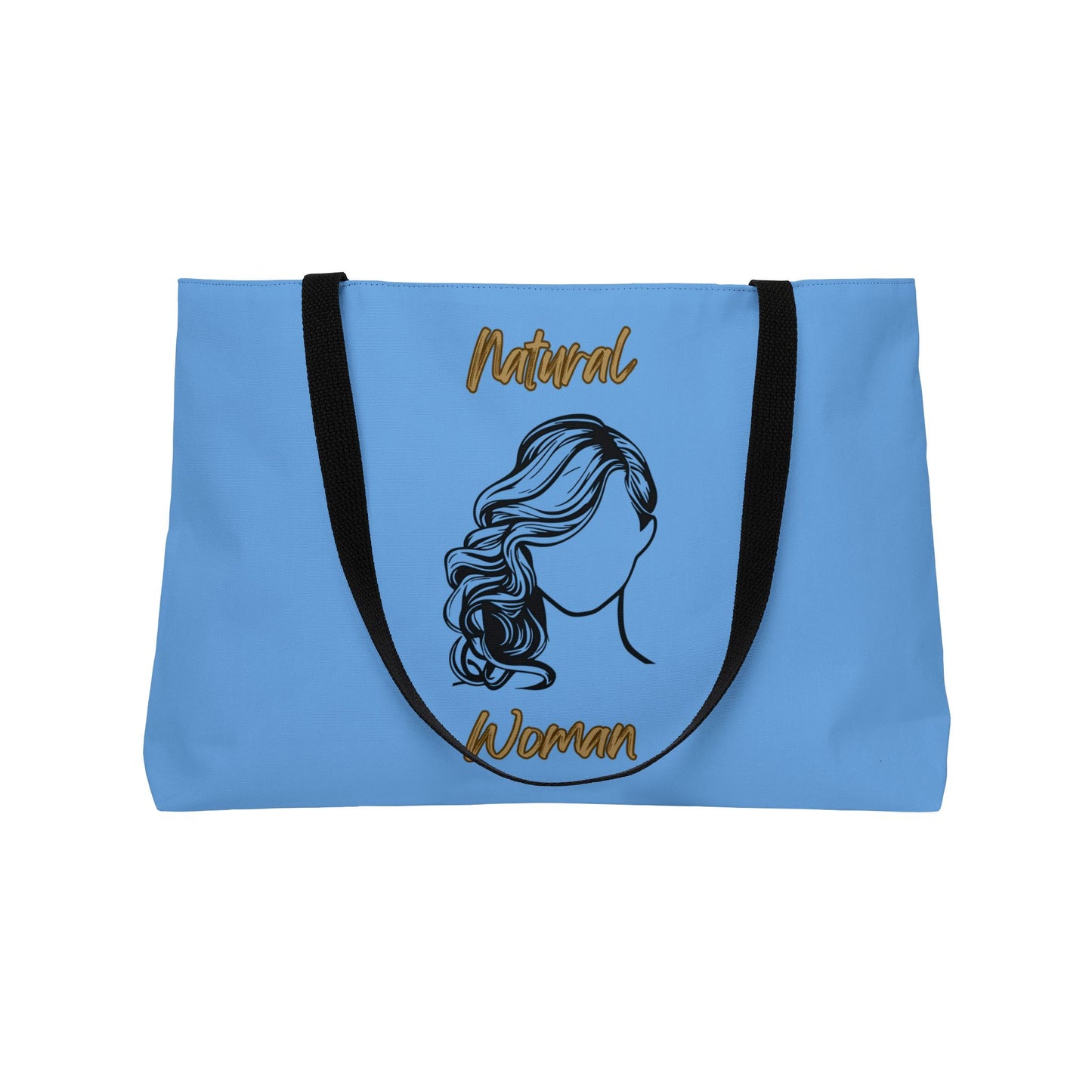 Natural Woman Long Curl (BL) Weekender Tote Bag LIGHT BLUE