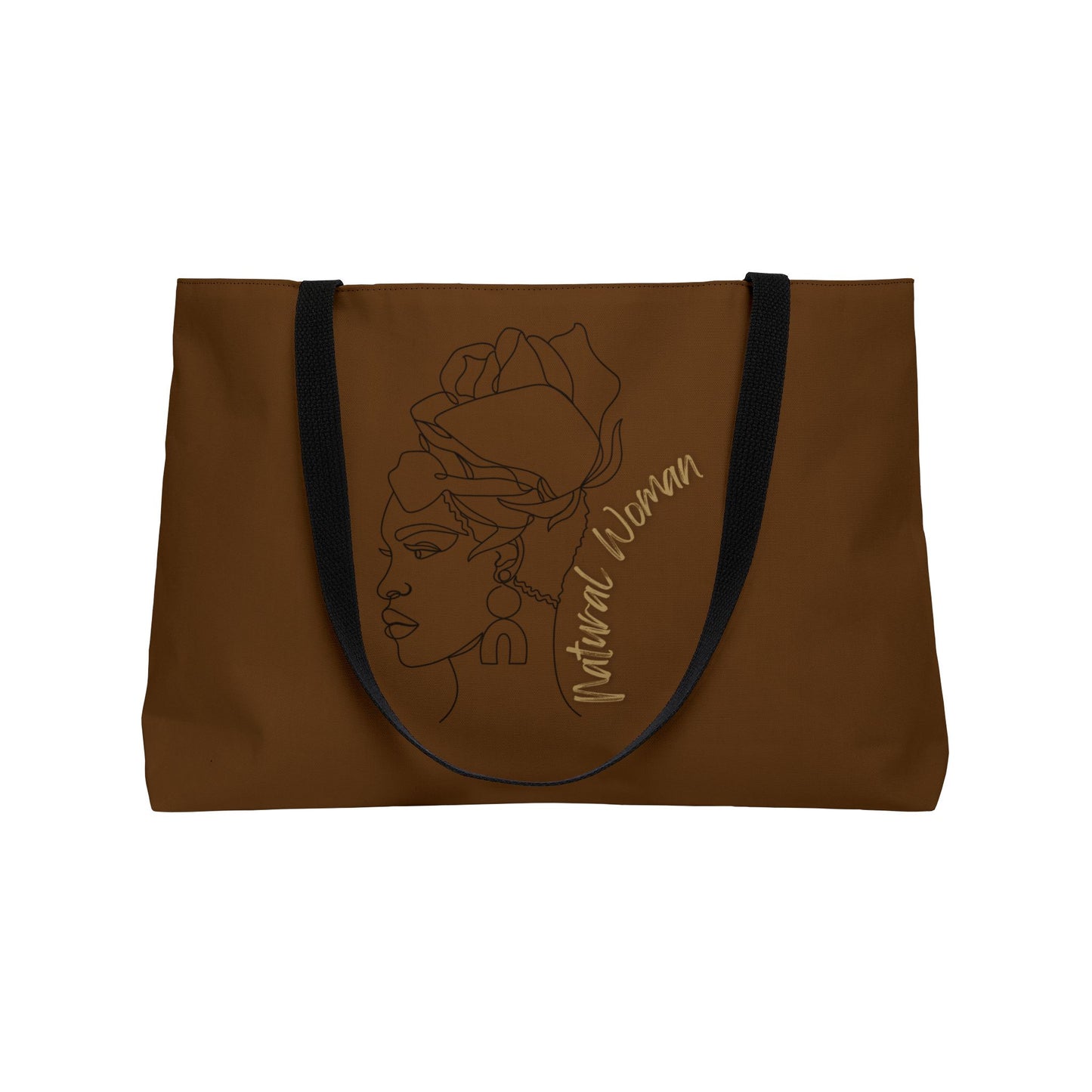 Natural Woman Flower Wrap (BL) Weekender Tote Bag BROWN