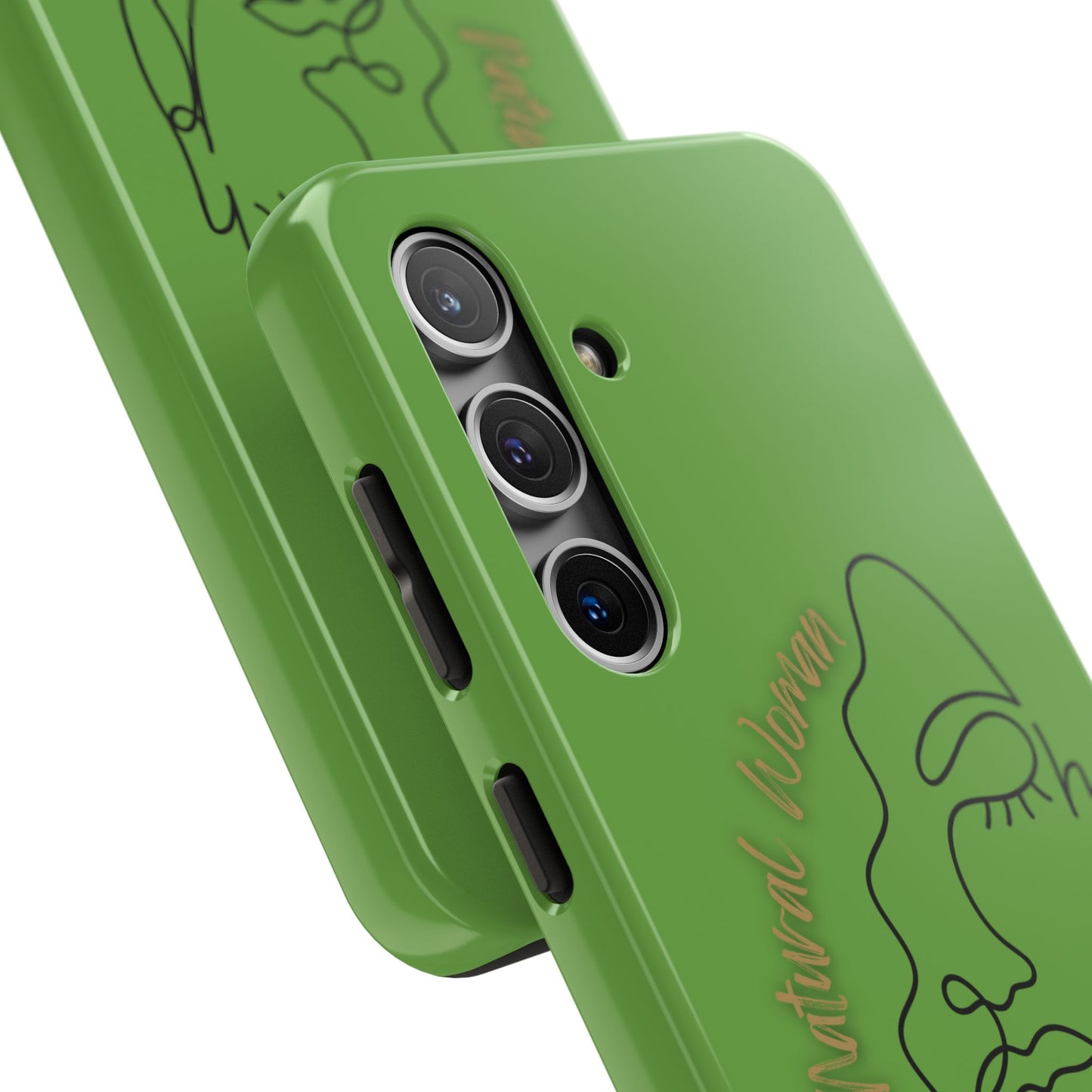 Natural Woman Half Face (BL)Tough Phone Case GREEN