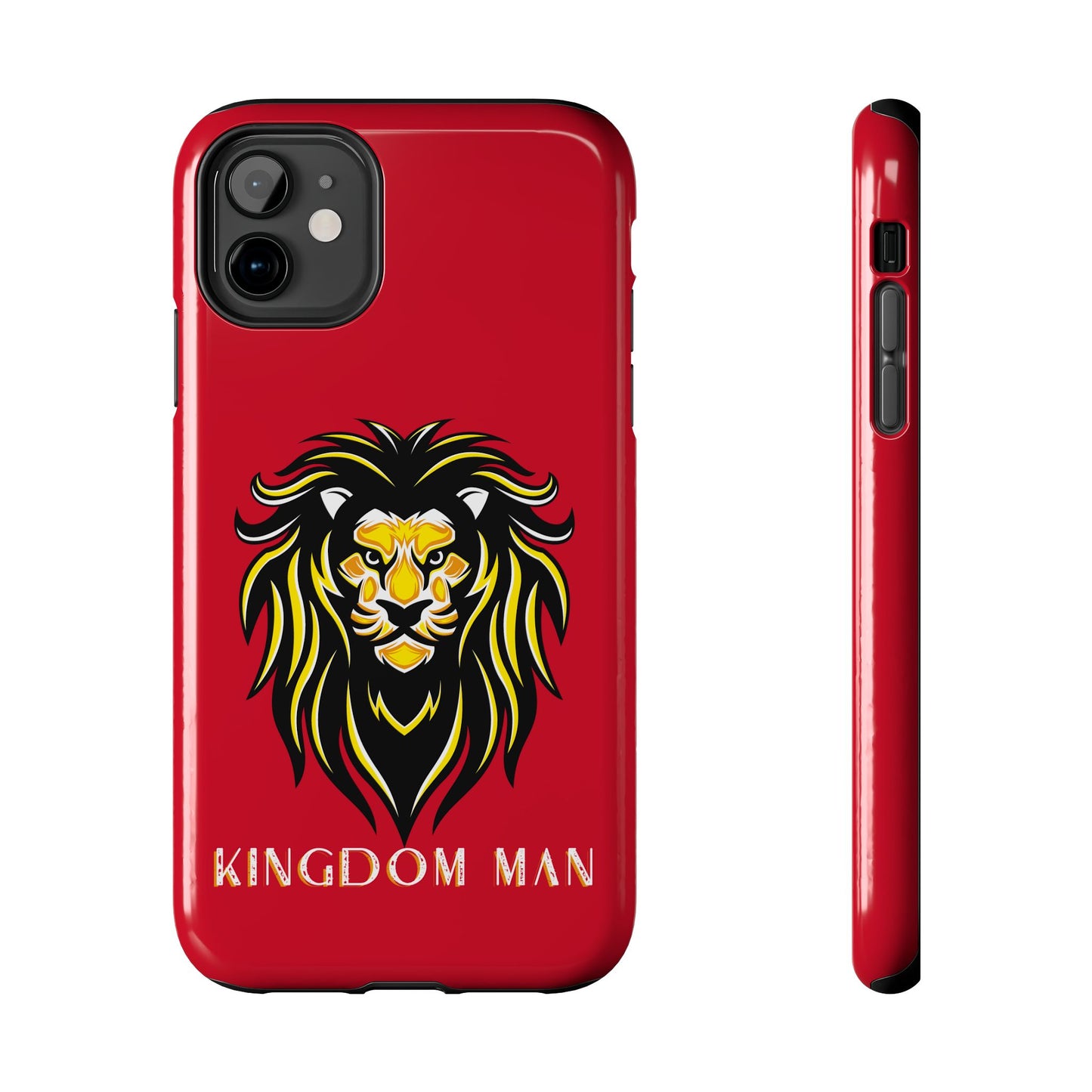 Kingdom Man (White-Gold Label) Tough Phone Case DARK RED