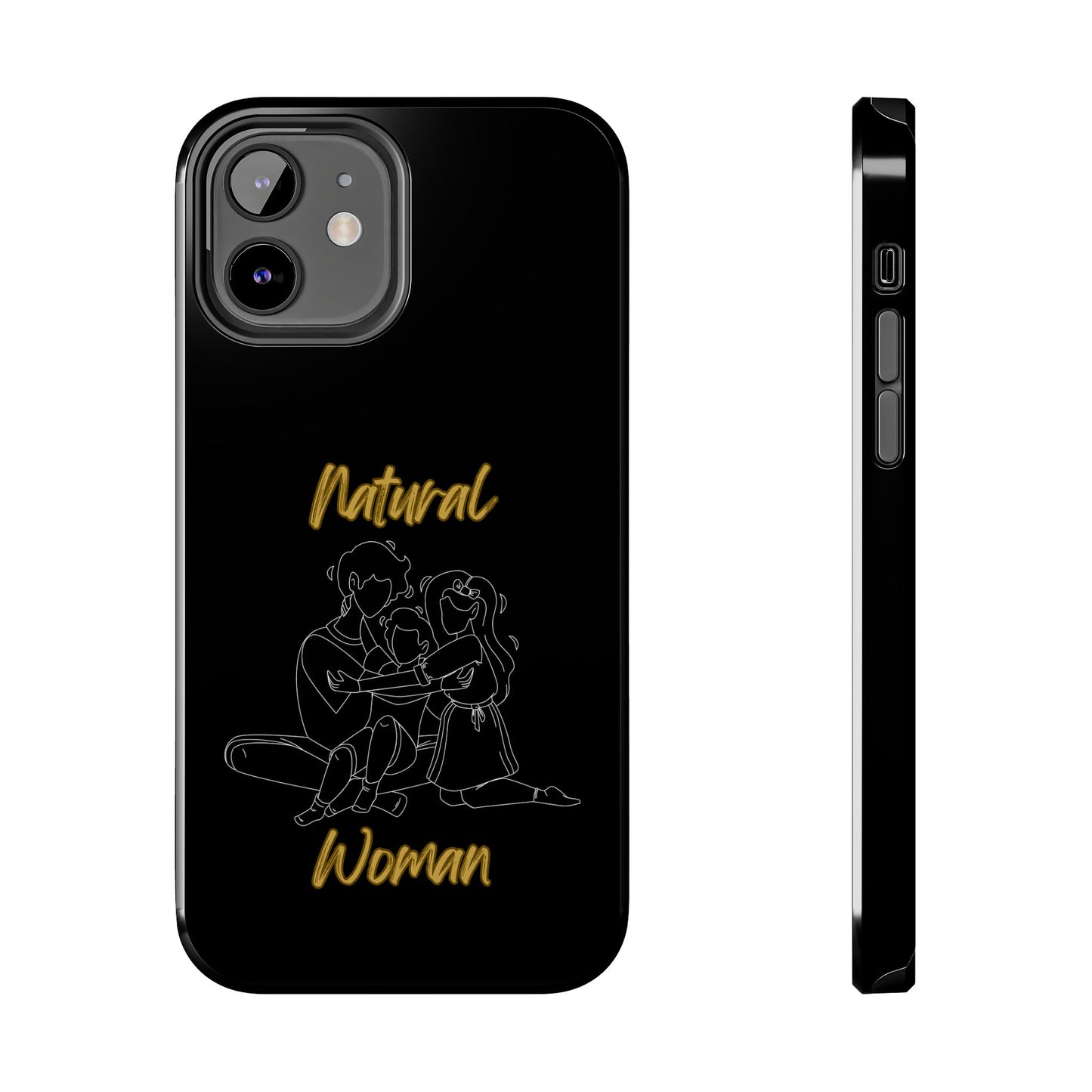 Natural Woman Bear Hugs (WL) Tough Phone Cases BLACK