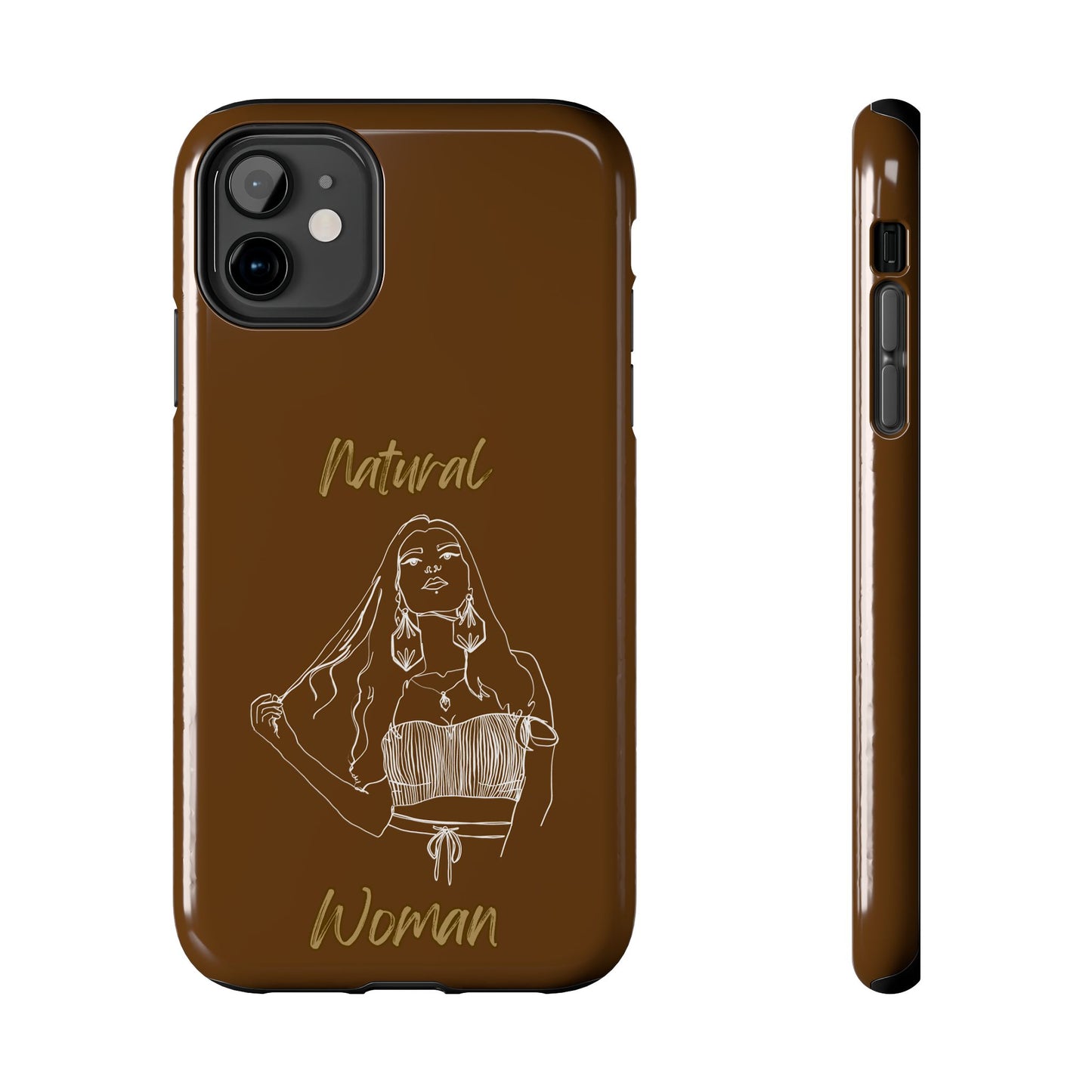 Natural Woman Thinking (WL)Tough Phone Cases BROWN
