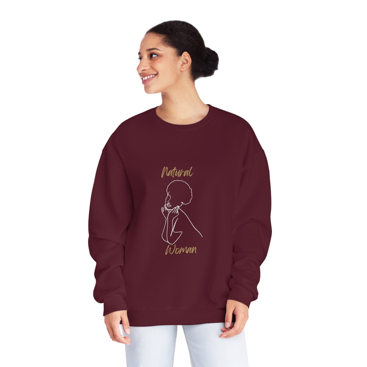 Natural Woman Cute Afro (WL) Crewneck Sweatshirt