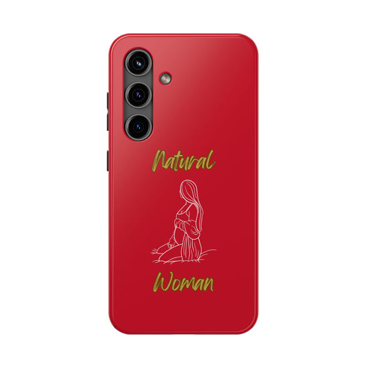 Natural Woman Expecting (WL)Tough Phone Cases DARK RED