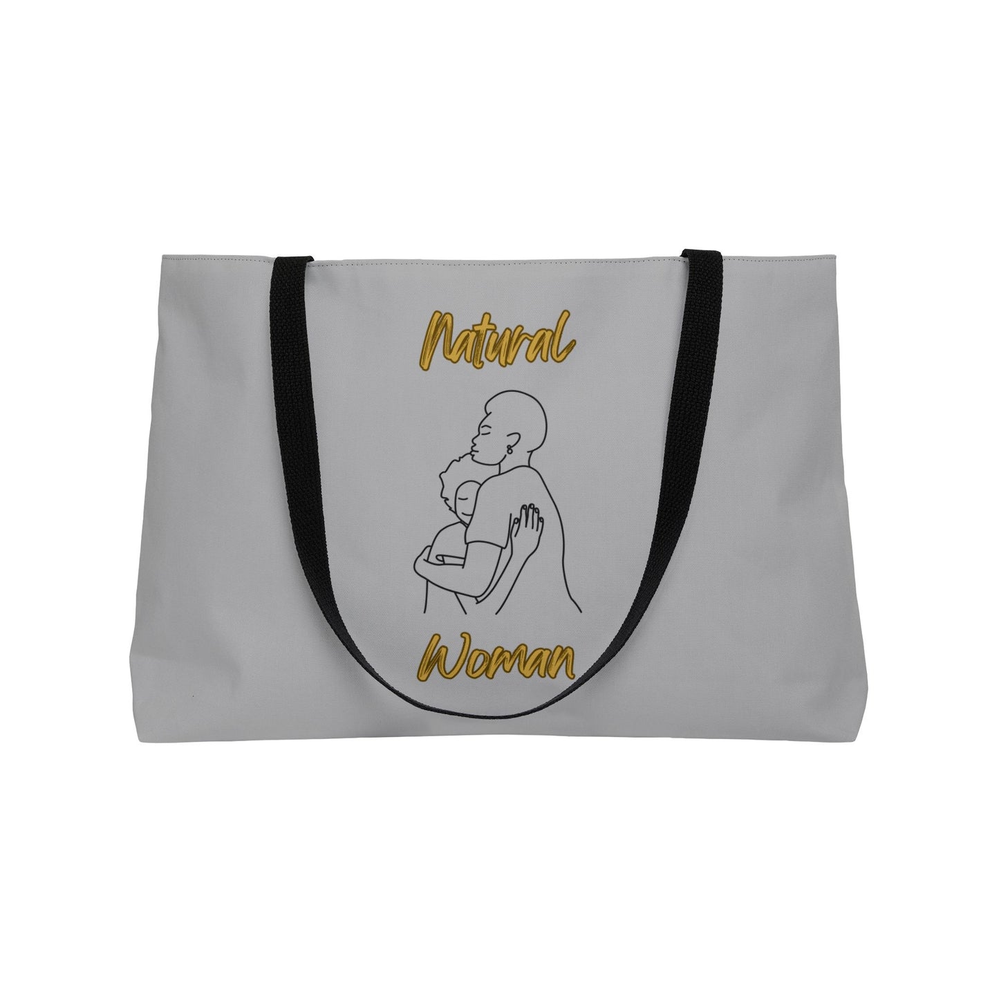 Natural Woman Safe With Momma (BL) Weekender Tote Bag LIGHT GREY