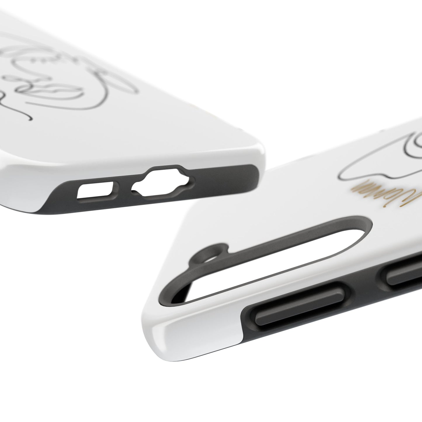 Natural Woman Half Face (BL)Tough Phone Case WHITE
