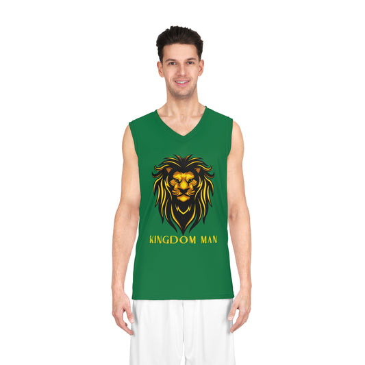 Kingdom Man (Gold) Basketball Jersey DARK GREEN