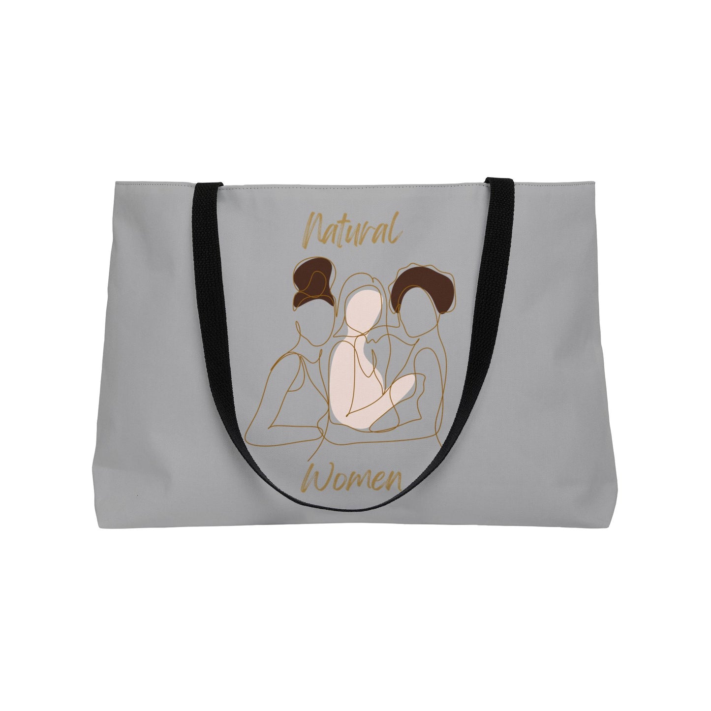 Natural Women Friends (BL) Weekender Tote Bag LIGHT GREY