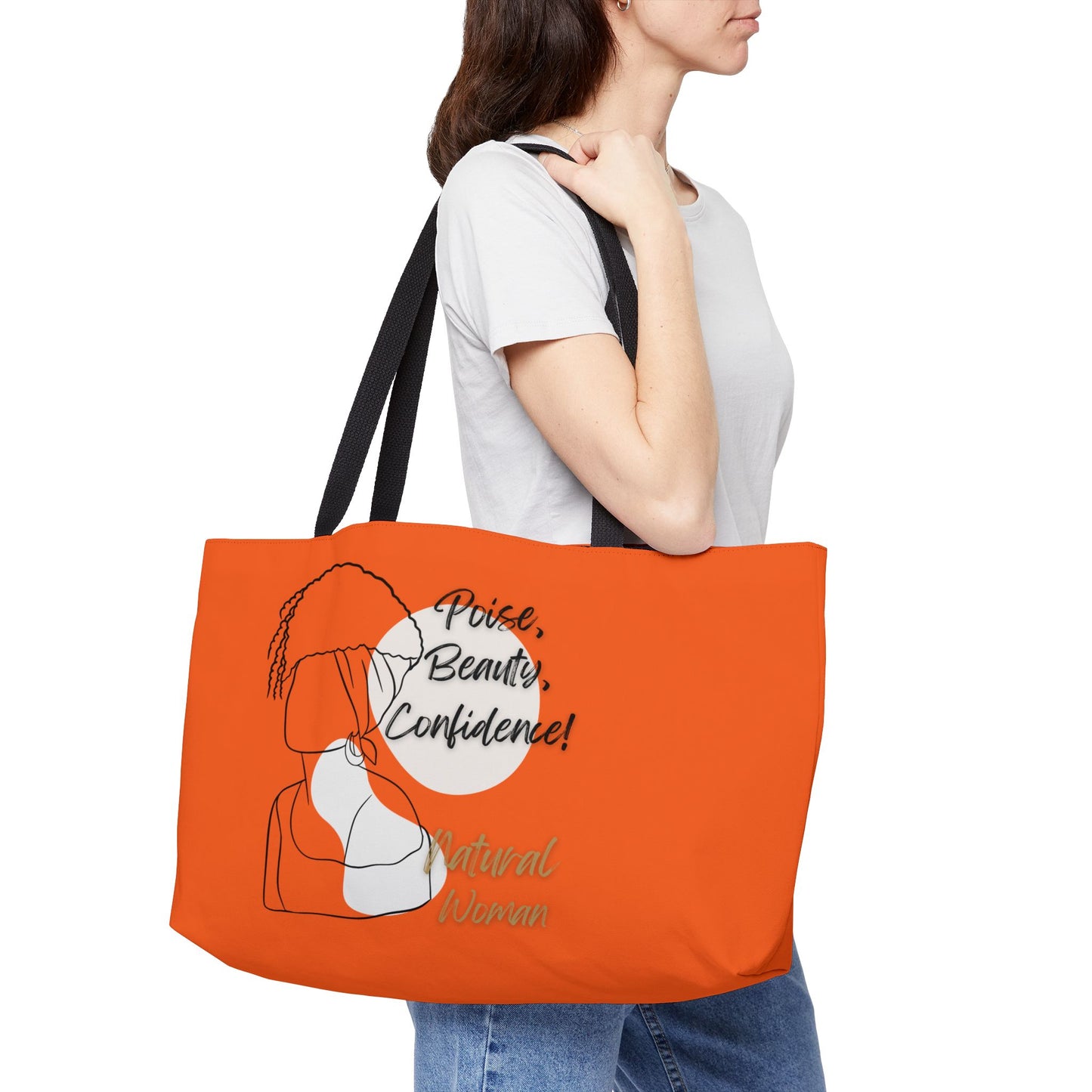 Natural Woman Puff (BL) Weekender Tote Bag ORANGE