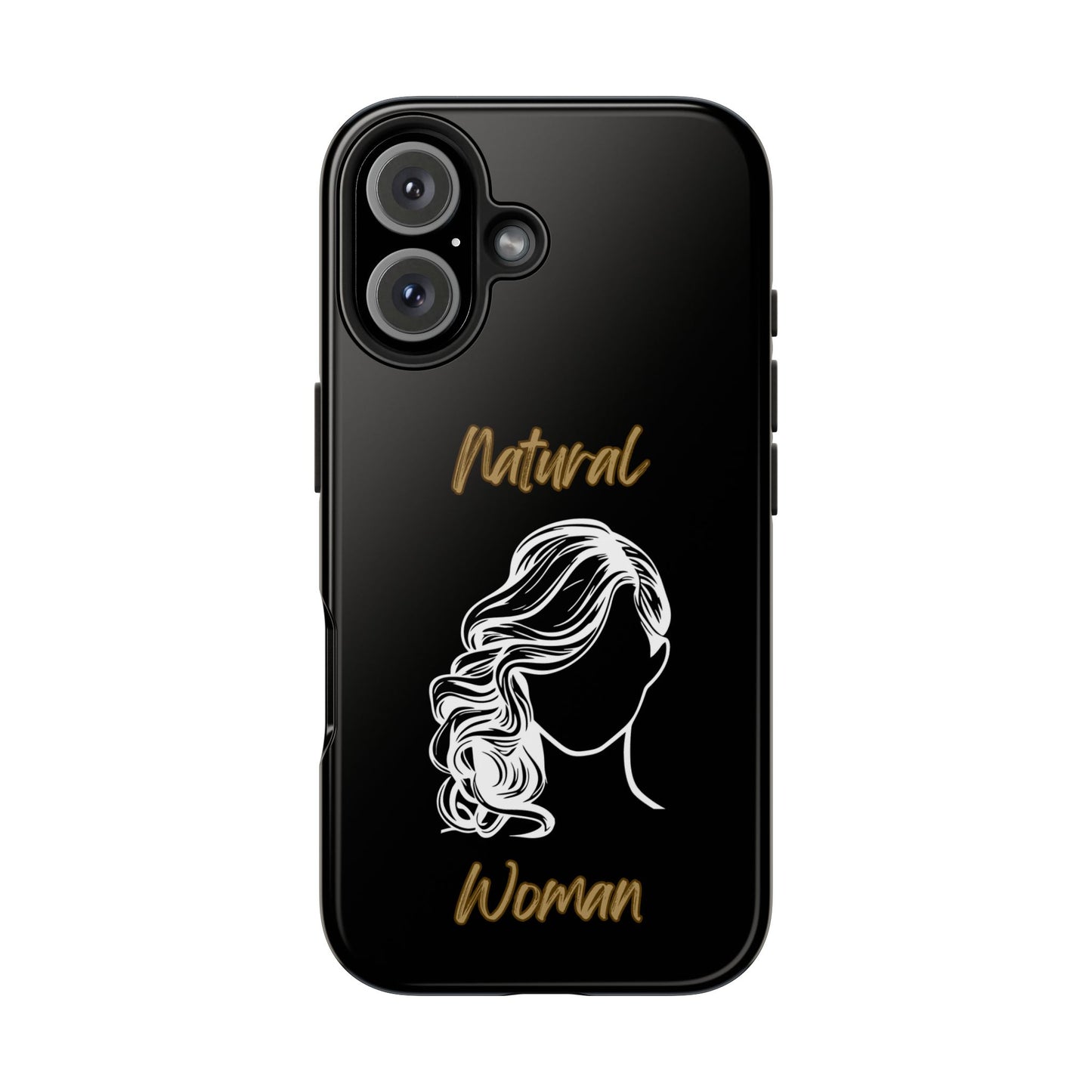 Natural Woman Long Curl (WL)Tough Phone Cases BLACK